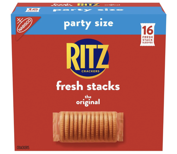 RITZ Fresh Stacks Original Crackers, Party Size, Travel Snacks, 23.7 oz (16 Multi Snack Packs)